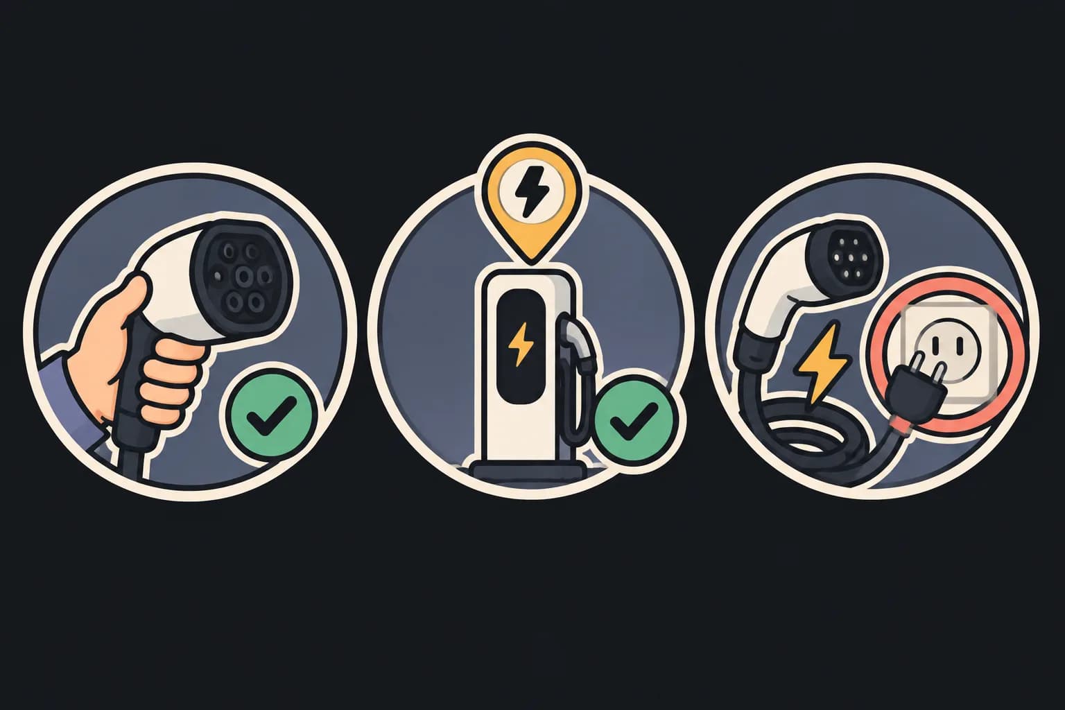 Three checks before a Supercharger stop: an approved adapter, a compatible Supercharger site and a DC fast-charge stall